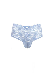 BRIDAL LACE CROTCHLESS BOYSHORT