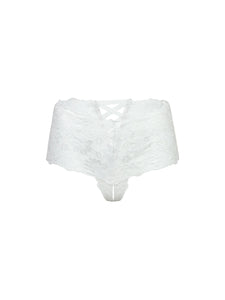 BRIDAL LACE CROTCHLESS BOYSHORT